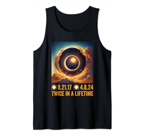 2024 Eclipse Solar 2017 Dos veces en la vida Abril 8 Totalidad Camiseta sin Mangas