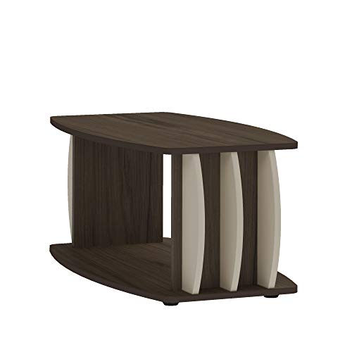 Mesa de Centro com detalhes laterais 100% MDF CARIBE cor Amendoa/Off White - Artely, multi-colored