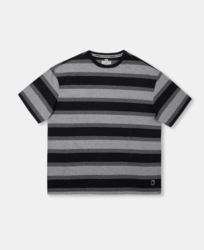 Image of Jockey UM24 Men Super Combed Cotton Rich Striped Oversized T-Shirt