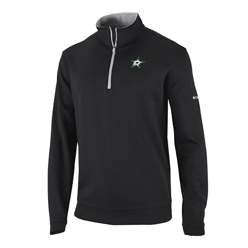Columbia Golf Men's Dallas Stars Omni-Wick Wickhams Hills 1/4 Zip Pullover3