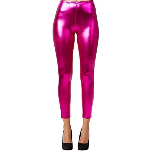 dressforfun 901008 Damen Metallic Leggings, glänzende Hose mit hoher...