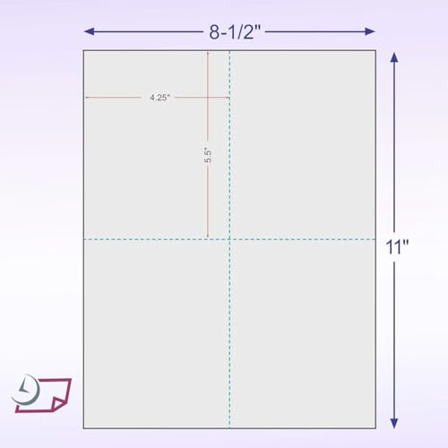 image for NextDayLabels - 8-1/2 x 11 Laser and Inkjet Printer Postcards 4 up Per