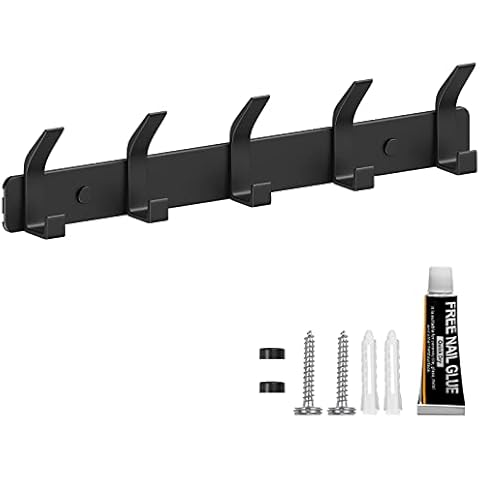 TENXSNUG Perchero Pared Inoxidable con 5 Ganchos Cover