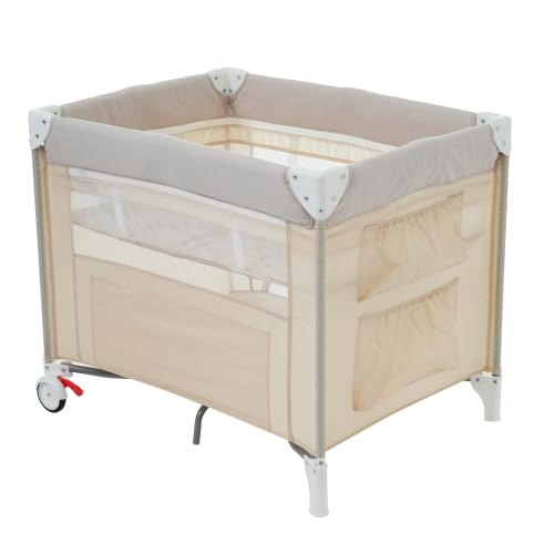 BTM ベビーベッド 折りたたみ プレイヤードベビーサークル お昼寝マット キャリーバッグ付 マットレス付 出産祝い プレゼント ベビー用品 お誕生日 お祝い