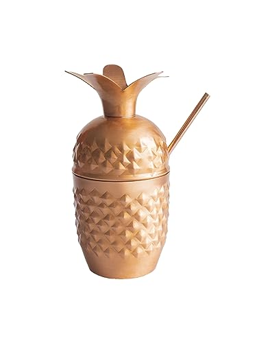 Nautical Replica Hub Moscow Mule PURE Brass Mug Handcrafted of 100% Pure THICK Brass- Straight Smooth Finish With anchor Design (Set of 2 Mug Small and big)