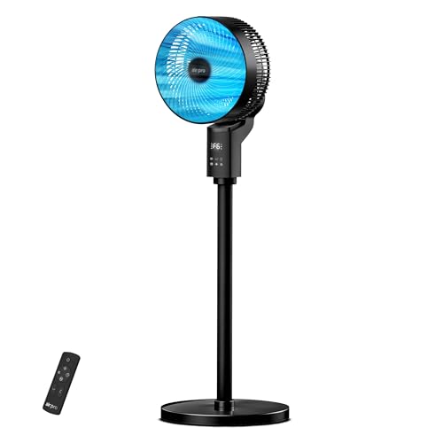 Air Pro 12" Pedestal Fan SmartVoice™ & Remote Control 3D Oscillation 12 HR Timer Quiet Copper Motor Air Cooling & Circulator Height Adjustable Fan- Small Fan with 6 Speeds 4 Modes Office Home Bedroom