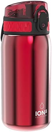 Ion8 Leak Proof Kids' Water Bottle, Stainless Steel, 400ml (13oz)