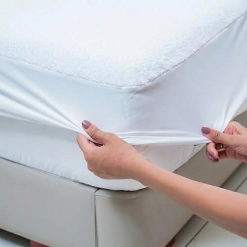 Image of Next Space - Waterproof - Hypoallergenic Mattress Protector, PVC-Free, Easy Wash, Absorbent and Breathable (White, 36x75)