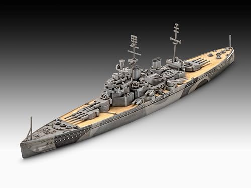 Revell Modellbau I Model Set HMS Duke of York I Escala 1:1200 I 45 piezas I Juego de manualidades a partir de 12 años I Modelo detallado I Barco histórico I Maqueta