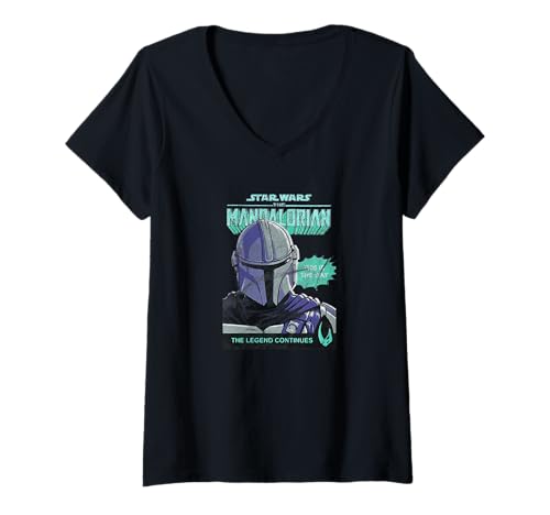 Mujer Star Wars The Mandalorian Mando Legend Continues Camiseta Cuello V