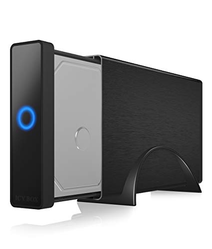 Caja externa para disco duro 3.5 pulgadas ICY BOX negra miniatura 3