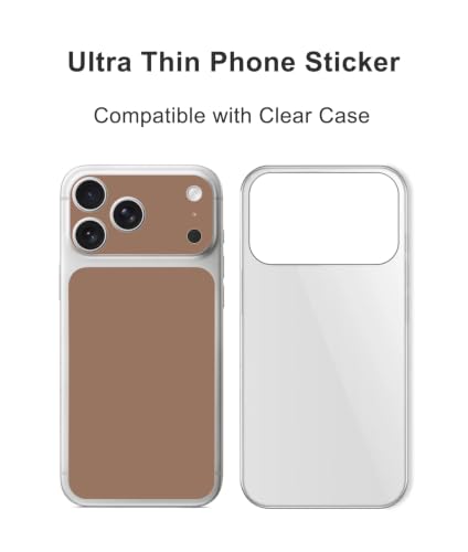 Vinilo para iPhone 17 Pro Max marrón y protector de lente con acabado mate 5