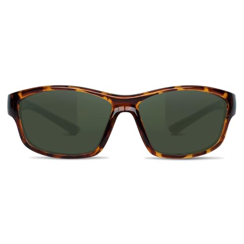 Image of BNUS Polarized Corning Glass Lens Sunglasses for Men Fishing & Driving | Durable scratch-resistant lenses, matte no-paint frame, wrap-around, great for running, cycling & all-day wear