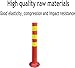 noxozoqm Soft Rubber Fixed Type Parking Bollards, High Visibility Yellow and Red Car Parking Barrier Post Warning Barrier Blocking Bollards Residential District Parking Posts (Size : 75cm(Red and WHI