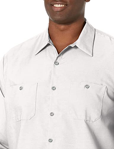 Image of Red Kap Men's Long Sleeve Industrial Work Shirt | Moisture Wicking Button Up, Wrinkle Resistance Fights Fading & Stains