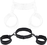 Matériaux: nylon, plastique KUGEKI Ensemble de Cravate de Cou de Main de lit Poignets et Colliers Amovibles B - D - S - M