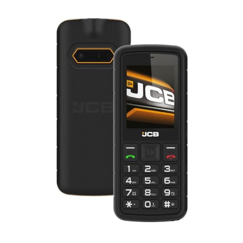 JCB - Tradesman 2F - Téléphone Mobile Robuste 4G à Touches, Design Flottant, étanche IP69K, Testé MIL-STD-810H, Double SIM, Grandes Touches Utilisables...