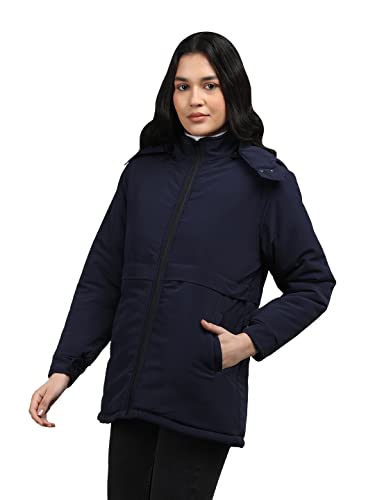 Image of CHKOKKO Women's Winter Quilted Jacket Navy Blue XL
