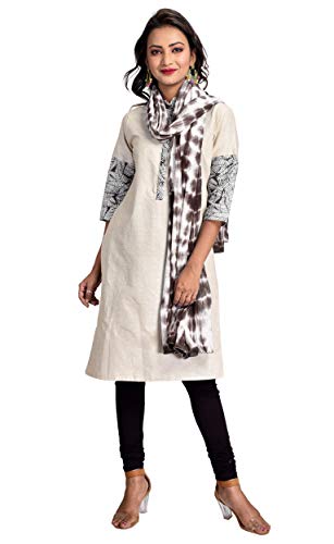 Image of Women's Pure Cotton Traditional Authentic Shibori Tie Dye Dupatta Chunni