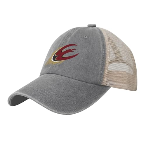 Elon University Hat Adjustable Athletic Vintage Washed Distressed Mesh Baseball Cap Gray