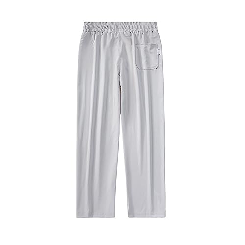 Pantalon ample fluide homme : jambe large décontractée en soie glacée - 5