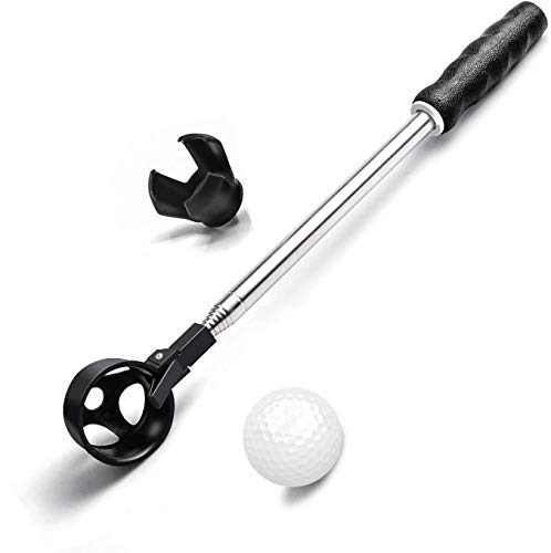 Golfbal retriever, RVS telescopische golfbal retriever voor water met golfbalgrijper voor putter, golftoebehoren, cadeaus voor golfer Lengte: 6,56 ft / 2 m, Gewicht: 7 oz