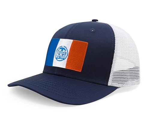 Image of International Tie City Hat for Men and Women, Adjustable Snapback Trucker Baseball Cap with Embroidered Patch