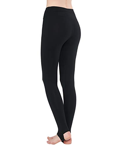 Calça legging feminina Zeronic de cintura alta para ioga e academia, Preto, Medium