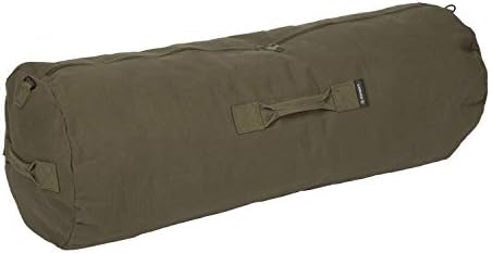 Stansport Zippered Canvas Deluxe Duffel Bag - O.D. Green 36" L x 13" W x 13" H (1230)