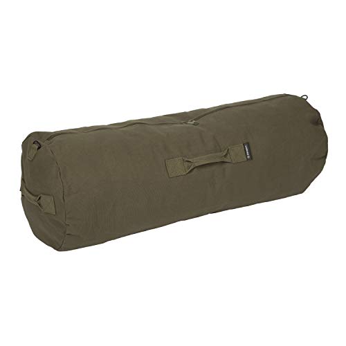 Luksusowa torba marynarska z zamkiem błyskawicznym, oliwkowa zieleń - 127 cm x 45 cm x 45 cm