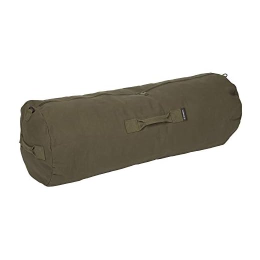 Stansport Zippered Canvas Deluxe Duffel Bag - O.D. Green 36" L x 13" W x 13" H (1230)