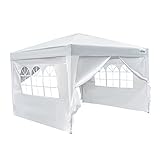 Goutime 10x10 Pop Up Canopy, Commercial Instant Gazebo Tent with Carry Bag and 4 Removable Sidewalls...