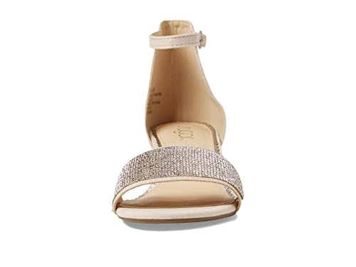 Sugar Womens SGRNOELLE4 Faux Suede Rhinestone Block Heel Beige 9 Medium (B,M)2