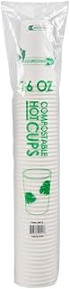 presents a 50-Pack of 16 oz Compostable Bamboo Hot Cups: Leak-Proof, Heavy-Duty, Plant-Based Solution - Elevate Your Sustainable Beverage Service with Eco-Friendly Cups