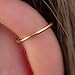 Thin Gold Helix Earring - 18 Gauge Gold Filled Simple Cartilage Hoop Piercing - 7mm Tiny Helix Jewelry - Handmade Body Jewelry for Women - Gold Cartilage Piercing Jewelry