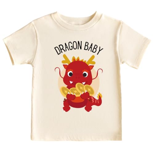 Image of Dragon Baby Lunar New Year Cute Baby Bodysuit, Kids & Toddler T-Shirt - Funny Outfit for Girls Boys Baby Shower Foodie Tee