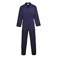 Portwest S999 Men's Work Overalls - Protective Polycotton Coveralls Durable Workwear Boiler Suit for Mechanics Warehouse Garages DIY Navy, 4X-Large