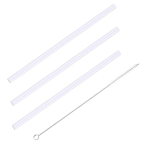 Ouharty 3-Pack Replacement Straws for Hydro Flask Compatible with Hydro Flask Wide Mouth Bottle with Straw Brush BPA Free (Fit for Hydroflask Bottles)