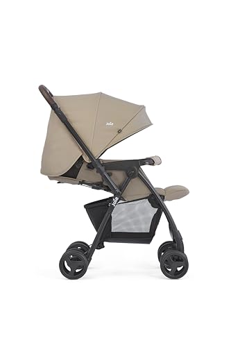 Image of Joie Mirus Lightweight Baby Stroller - Pram with Reversible Handle, Hand Brake and One-Hand Fold, Buggy for Kids 0-3 Years (Upto 15 Kg) - Beach