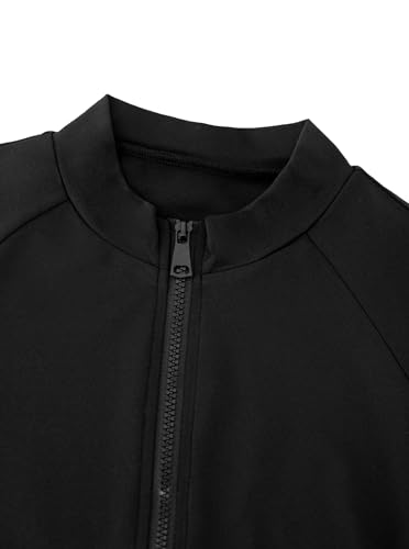 LovelyWholesale Womens Cropped Zip Up Jacket Casual Long Sleeve Crop Workout Tops4