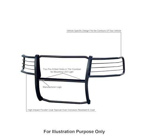 Image of Black Horse Grille brush Bumper Guard Modular Black Compatible with 19-26 Ram 1500(Excl. Rebel & TRX trims, 19-24 Ram 1500 Classic and 20-22 Ram 1500 Diesel models)-17DG111MA