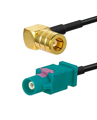 Vecys SMB Female Right Angle to Fakra Z Male Extension Cable 6In/15cm Universum FAKRA Plug to SMB Socket Antenna Adapter RG174 Type Z Cable - Image 2
