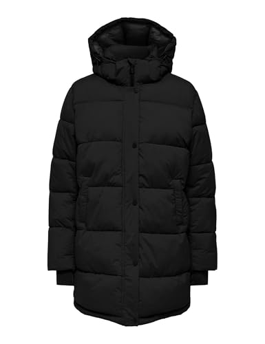 ONLY Onlann Premium Puffer Coat Mid-Long OTW Manteau, Noir, S Femme