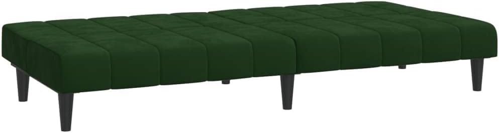 Sofa Bed Dark Green Velvet (100% Polyester) Living Room Furniture