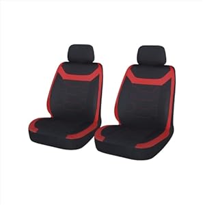 UKB4C® Universal Fit Front Pair Of Car Seat Covers Sport Modern RED BLACK