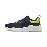 Puma Chaussures de sport PUMA Wired Run PS, Chaussures de Course Enfants, Bleu (Peacoat Sulphure), 30.5 EU