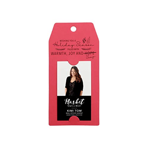 Vertical"Wishing You A Holiday Season Filled With Warmth, Joy And Soap" | Christmas Pop By Gift Tag | 2-Gt005 #TOP3