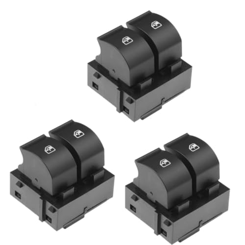 Interrupteur de fenêtre pour Fiat Punto 2005-2008 Bouton électrique 6 broches 735451232 - Lot de 3