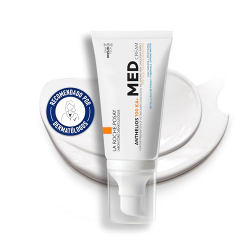 La Roche Posay, Anthelios 100 KA+ MED Crema Facial Hidratante con Protección Solar SPF50+, Piel Suave y Protegida, Con Niacinamida y Pantenol, Para Todo Tipo de Pieles, 50 ml