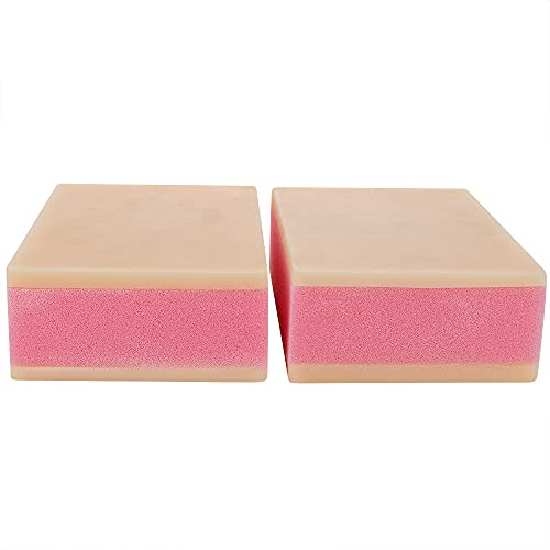 Image of 2 Pack Silicone Sponge Human Skin Injection Pad Training Model, Nurse Student Practice